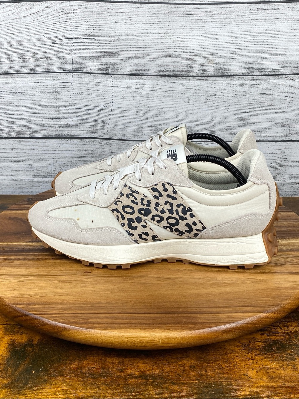 New Balance 327 Beige Animal Pack Leopard Print Shoes Women’s Size 12.5